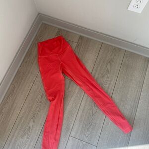 Lululemon size 4 color red pastel great used condition just tiny pen mark